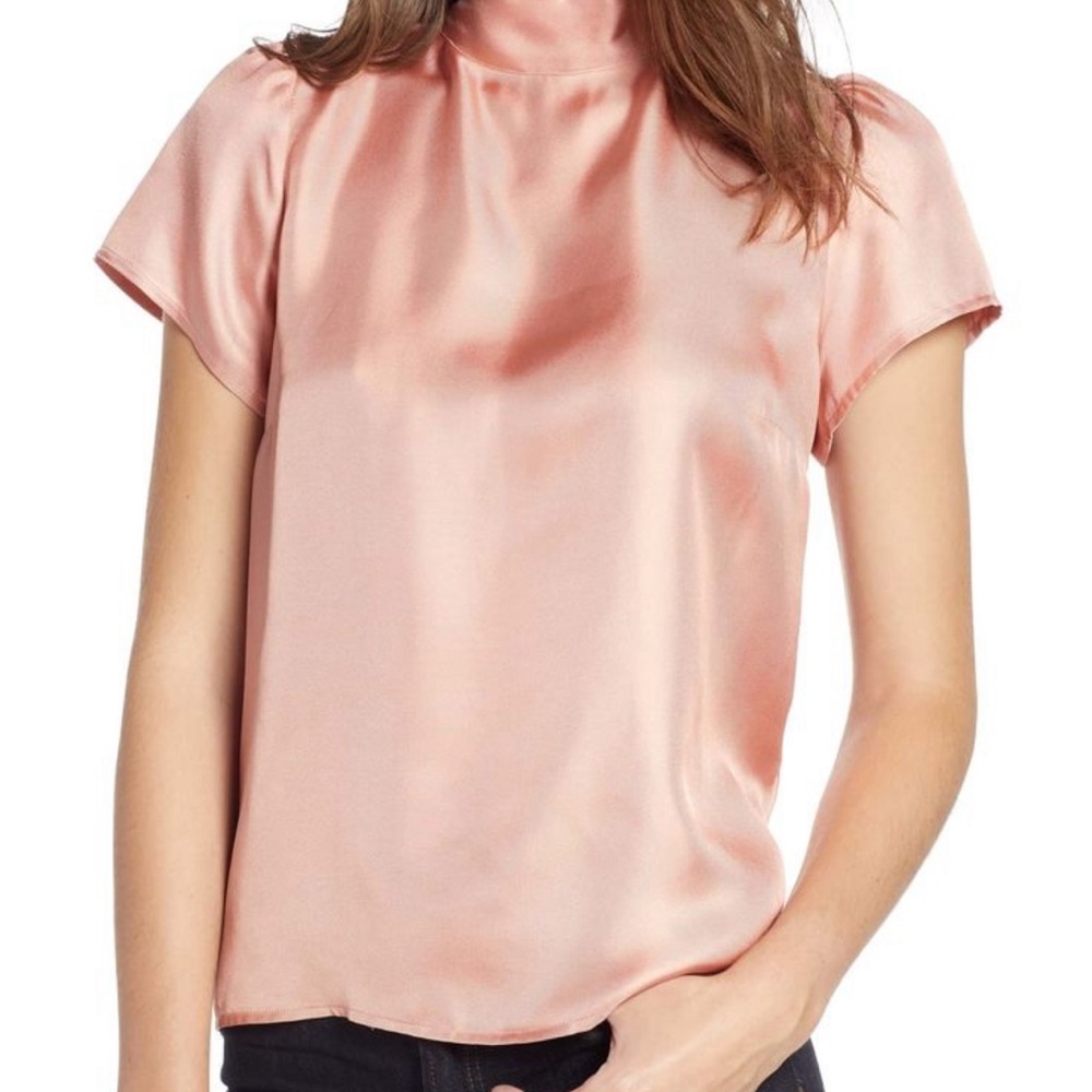 J. Crew Collection Bow Back Silk Top in Blush Pink- 2